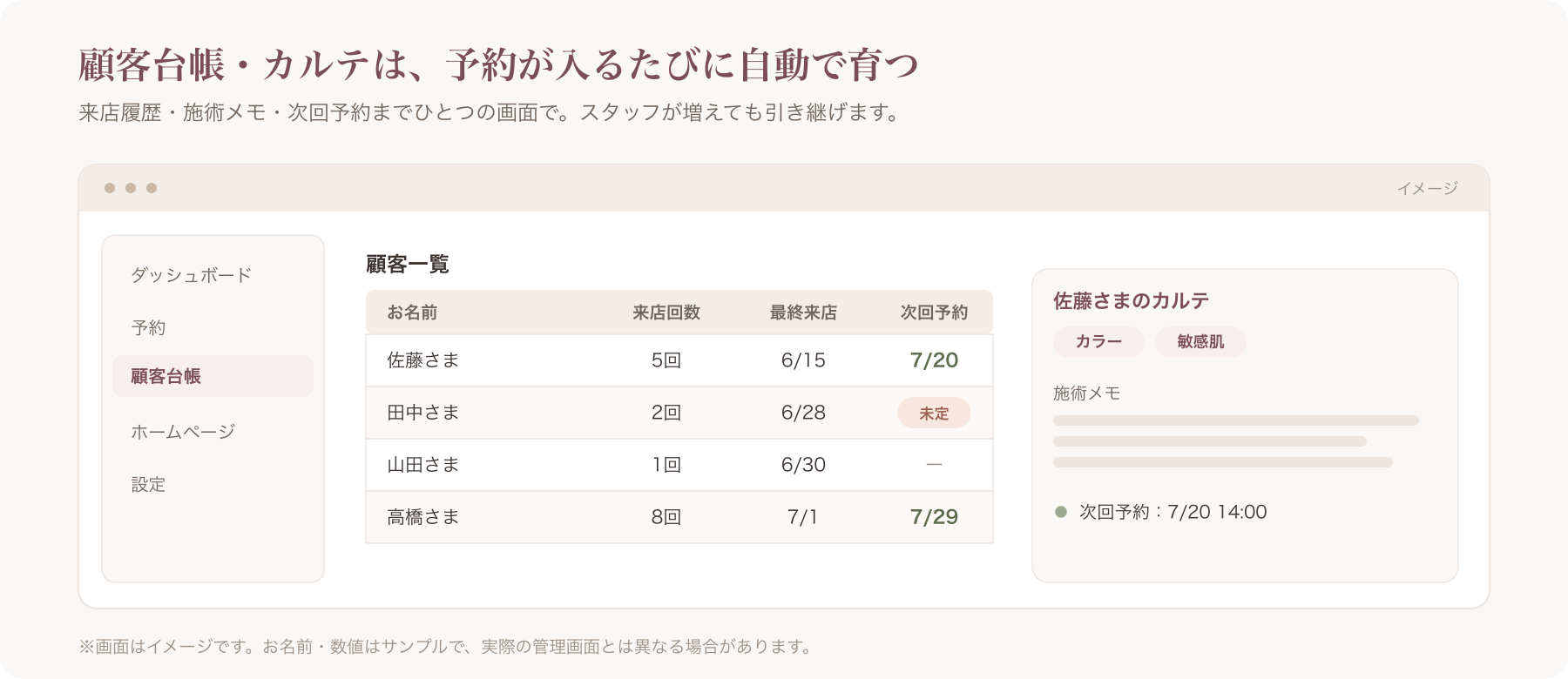 VANNAの顧客台帳画面 (manual-screenshots/customers.png)