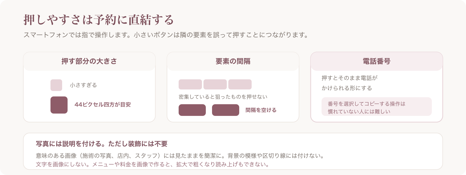 押しやすさと画像の説明